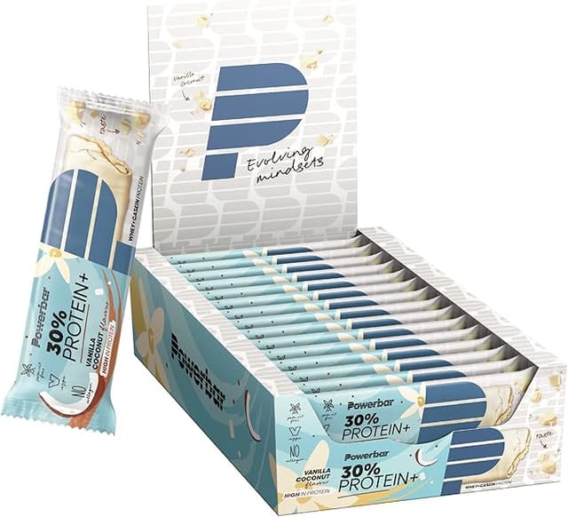 Imagen de PowerBar Protein Plus 30% Vanilla Coconut, Pack de 15 Barras 🥥 en OfertitasTOP