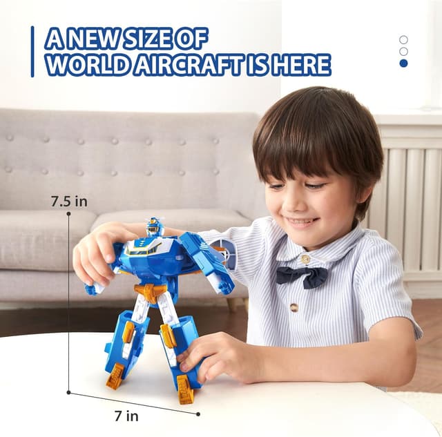 Thumbnail 1 de Super Wings Mini World Aircraft robot 18 cm