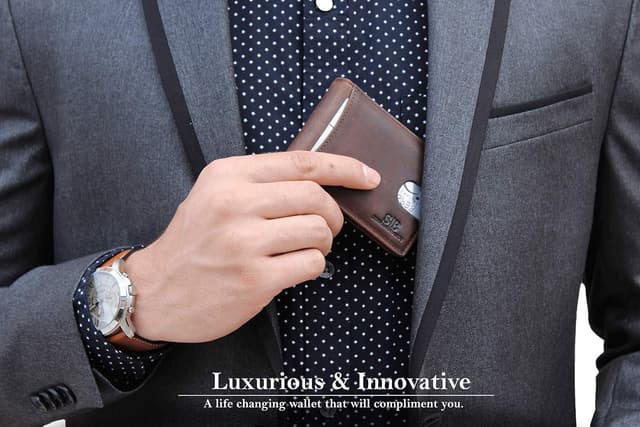 Detalle 2 de SERMAN RFID Blocking Leather Wallet