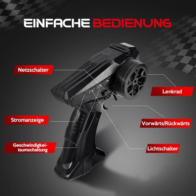 Thumbnail 6 de HappyGoLucky Mini RC Drift Auto 1:24