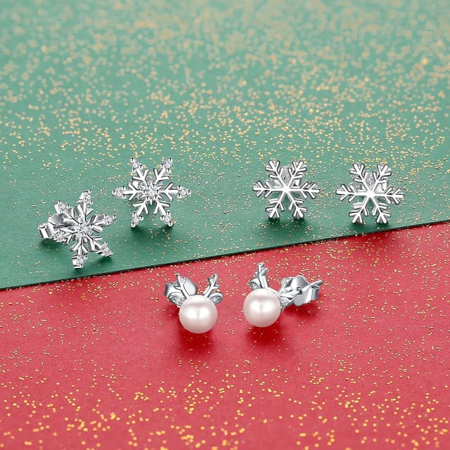 Detalle 2 de Josfeva Silber Weihnachten Ohrringe 10mm