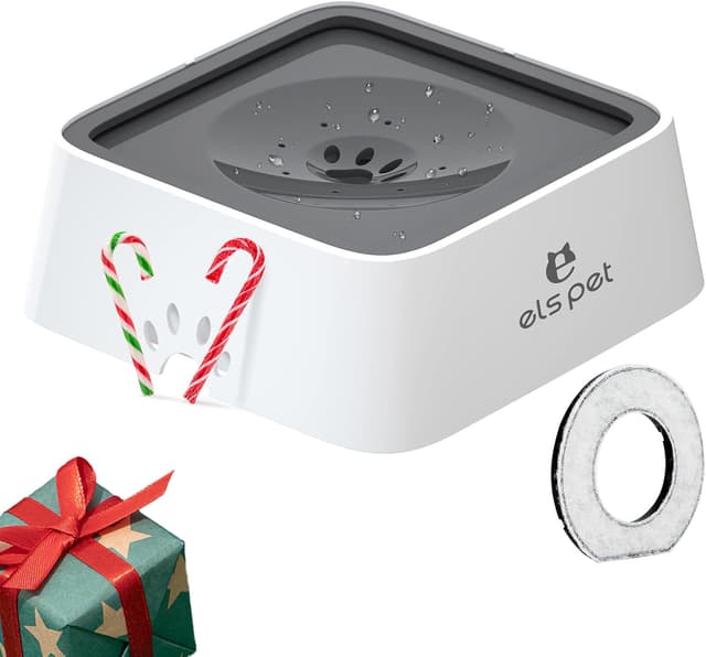 Detalle de ELS PET Wassernapf für Hunde (2L) – auslaufsicherer Reise- und Trinknapf mit rutschfester Bodenfläche