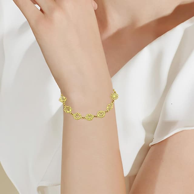 Detalle 2 de AITENME 7 Chakren „Vermissen“-Armband – Mantra-Schmuck für Yoga, Meditation & Alltag