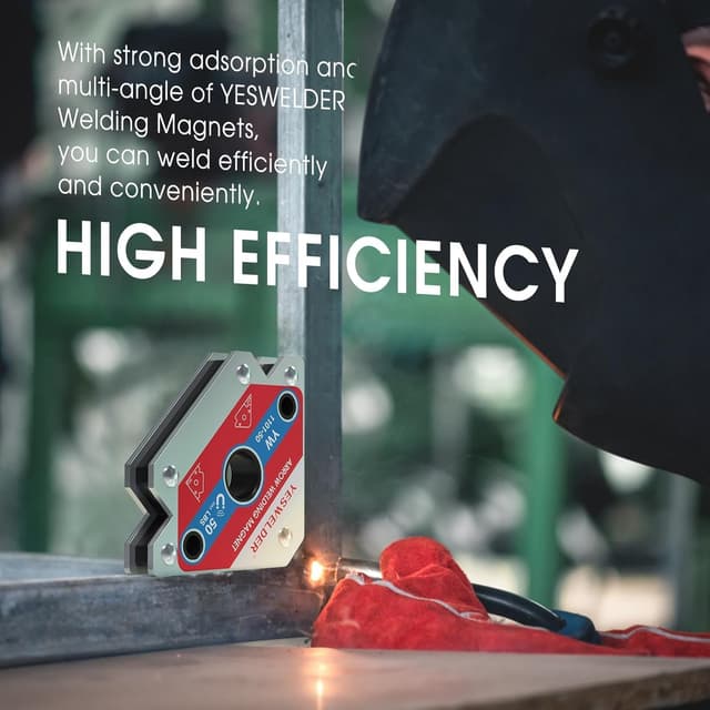 Detalle 2 de YESWELDER 50lb Welding Magnets (4-piece set) for 45°, 90° and 135° alignment