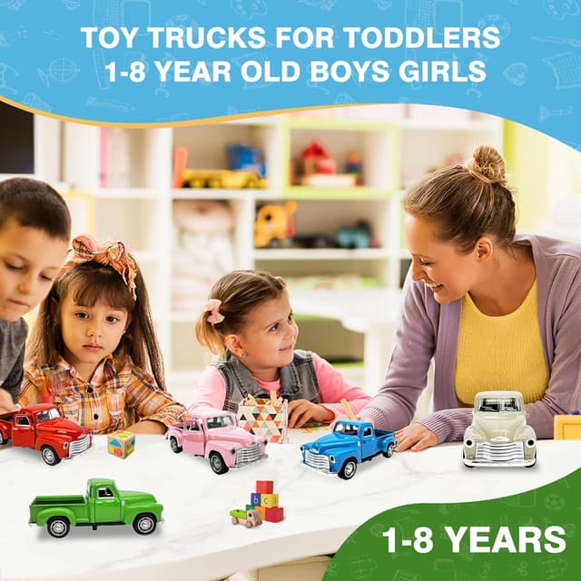 Thumbnail 5 de AGSIXZLAN Little Blue Truck 1:32 Alloy Car for Toddlers ๐