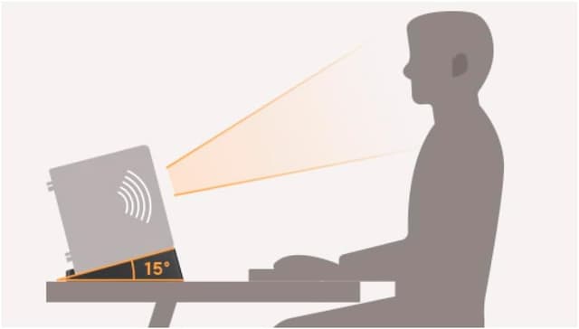 Detalle 2 de myWall HS32-2L, supporto universale da tavolo per altoparlanti con smorzamento vibrazioni