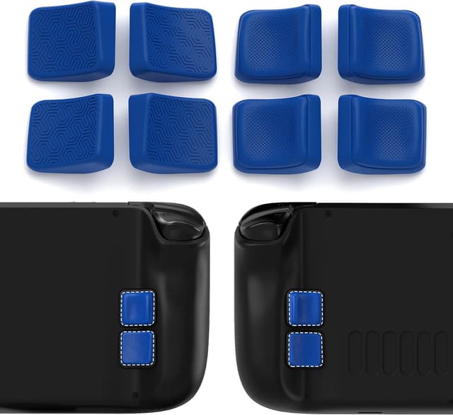 Detalle de playvital MIX Back Button Enhancement Set for Steam Deck (LCD & OLED) – grip improvement and button protection kit (Blue)