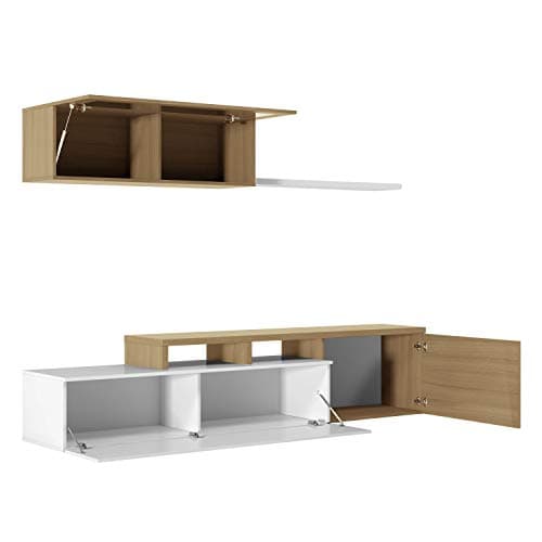 Thumbnail 1 de Habitdesign Mueble Multiusos Blanco Brillo y Roble 🇨🇦