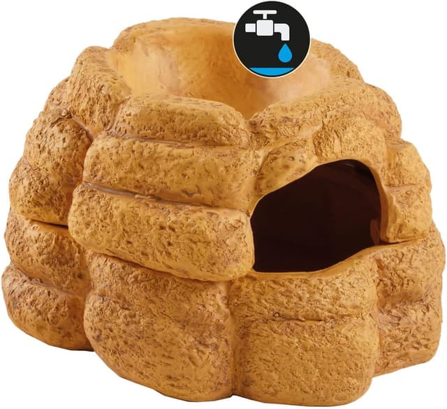 Detalle de Exo Terra Grotte en céramique Big Rock avec couvercle – Taille M