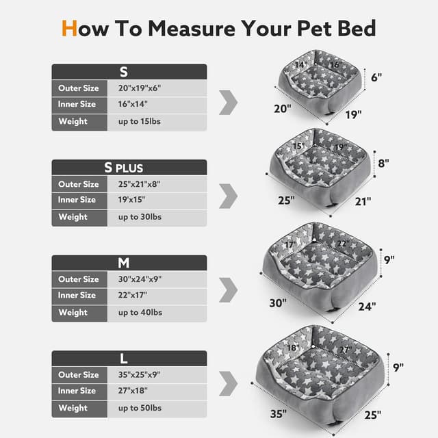 Detalle 2 de MIXJOY Dog Bed Medium (63 x 53 x 21 cm) – Washable cosy pet bed with anti-slip base