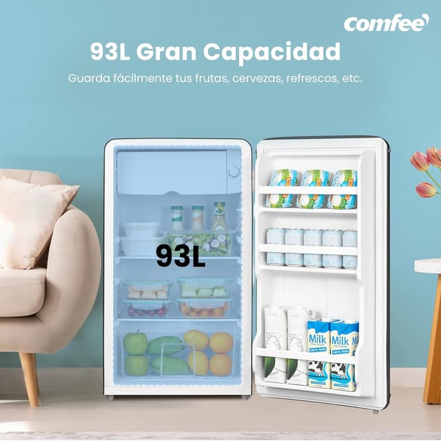 Detalle 2 de Comfee RCD93BL2EURT 93L refrigerador retro