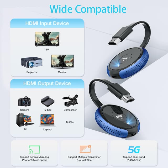 Thumbnail 3 de TIMBOOTECH Wireless HDMI 165FT extender