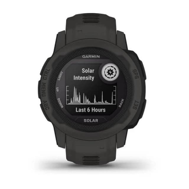 Detalle de Garmin Instinct 2S Solar smartwatch negro