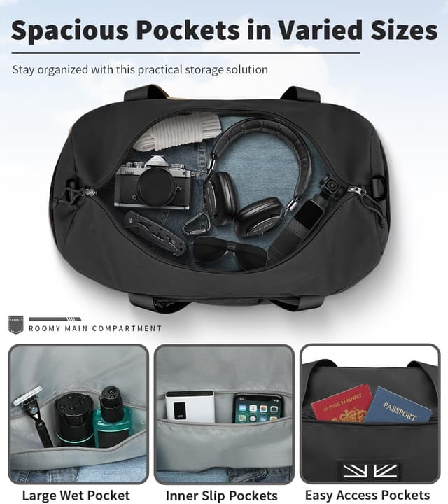 Detalle 2 de ZOMFELT X-Large tactical gym bag with shoe compartment, MOLLE and waterproof holdall design