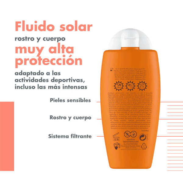 Detalle 2 de Avène Solar Fluido Sport SPF50+ 🏖️ 2x100 ml Protección Solar