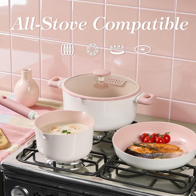 Thumbnail 4 de CAROTE 15-piece Ceramic Cookware Set nonstick