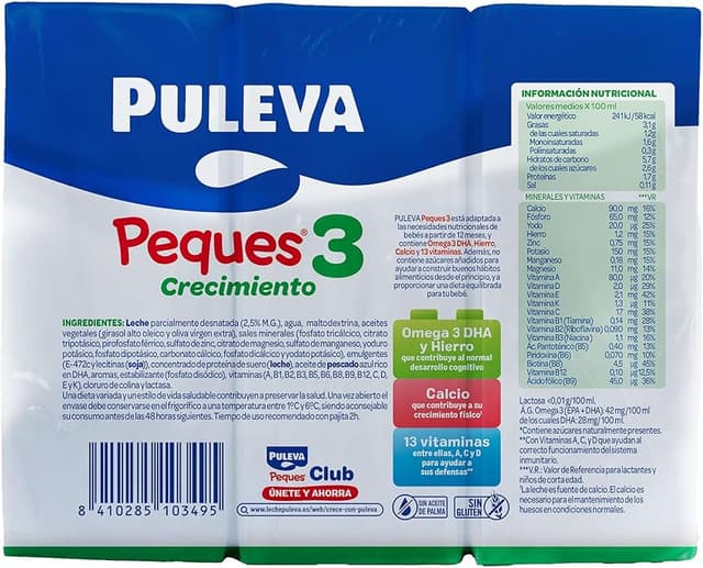 Thumbnail 1 de Puleva Peques 3 Leche de crecimiento +12 meses 10 packs