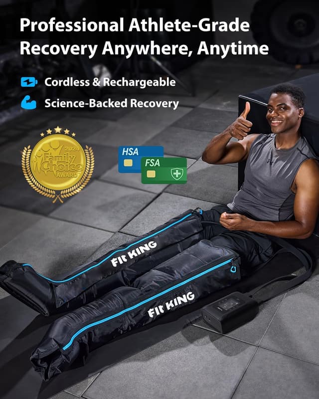 Detalle 2 de FIT KING Professional Air Compression Recovery System 1️⃣ 🦵🏻