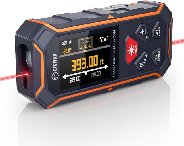 Detalle de CIGMAN CD60R 120M misuratore laser bilaterale con display IPS retroilluminato e 100 memorie