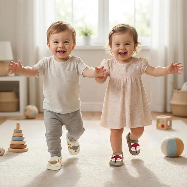 Detalle 2 de YALION Krabbelschuh & Lauflernschuh aus weichem Leder – weiß (EU 22/23, L) mit Mokassins