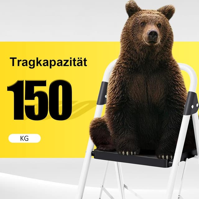 Detalle 2 de KINGRACK Trittleiter 3 Stufen 360 kg Belastung 🪜