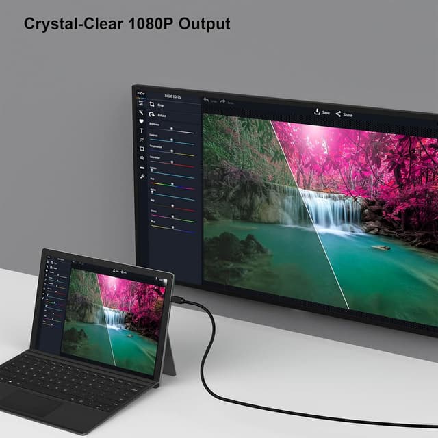 Thumbnail 6 de BENFEI Mini DisplayPort vers HDMI (1,8 m) compatible Thunderbolt – câble pour MacBook, Surface et écrans