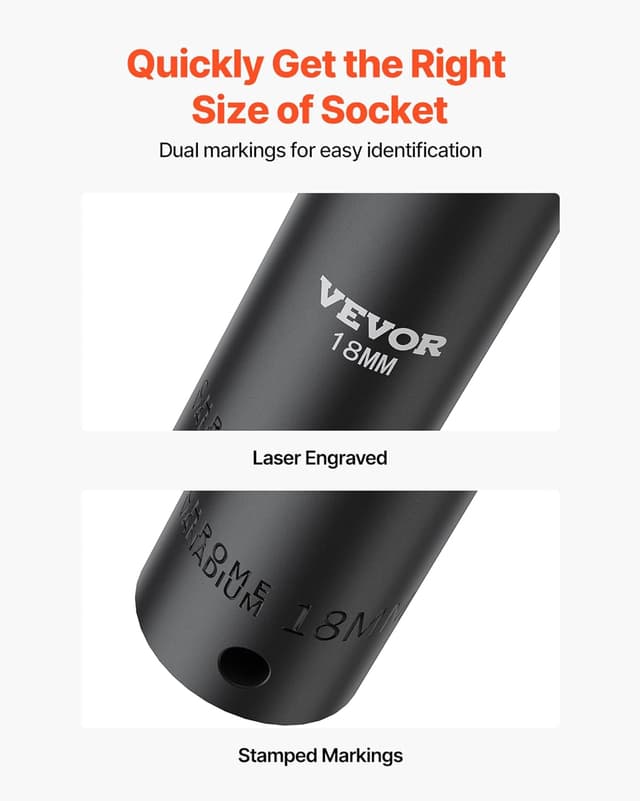 Thumbnail 4 de VEVOR Impact Socket Set 26pc 1/2in