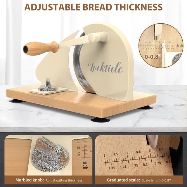 Thumbnail 3 de Manual Bread Slicer Adjustable 0.8 in 🍞