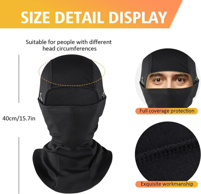 Thumbnail 4 de HEGCOIIE Winter Balaclava windproof ski mask