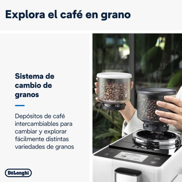 Detalle de De'Longhi Rivelia EXAM440.35.W cafetera automática 2 depósitos