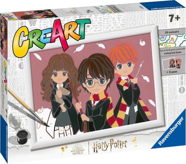 Detalle 2 de Ravensburger Creart Harry Potter Il Trio Magico kit pittura per bambini 9+ 🎨