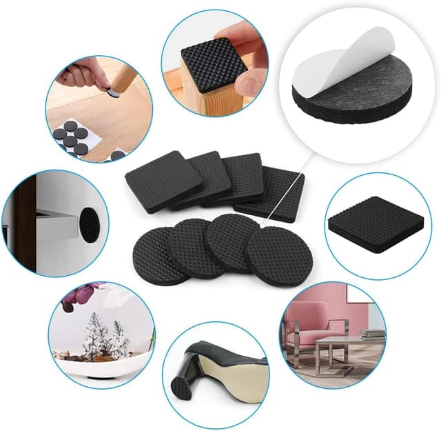 Thumbnail 6 de OSDUE 64 cuscinetti antiscivolo EVA autoadesivi da 5 mm per gambe di sedie, tavoli e mobili