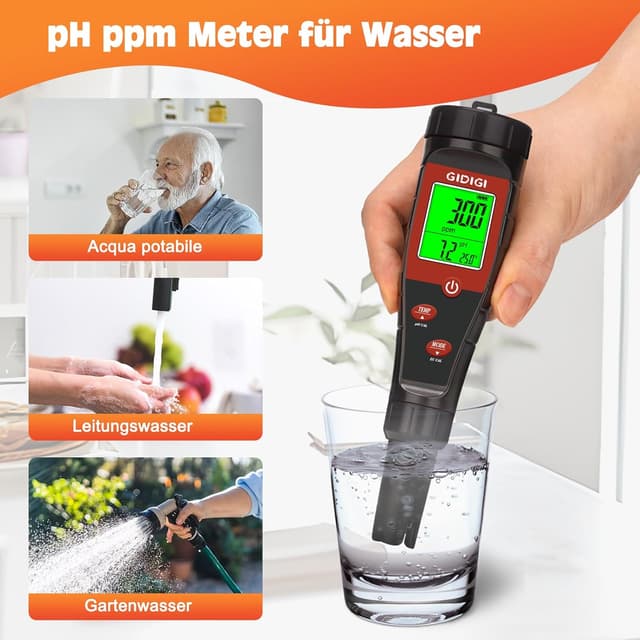 Detalle de GIDIGI pH Messgerät 4-in-1 🧪