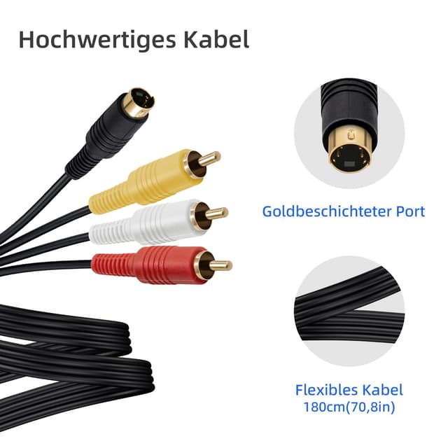 Thumbnail 4 de S-AV RCA Audio Video Kabel 1,8 m