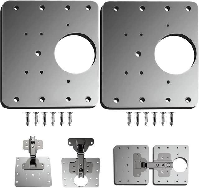 Detalle de Plaque Réparation Charnière Porte d'armoire 2 pièces