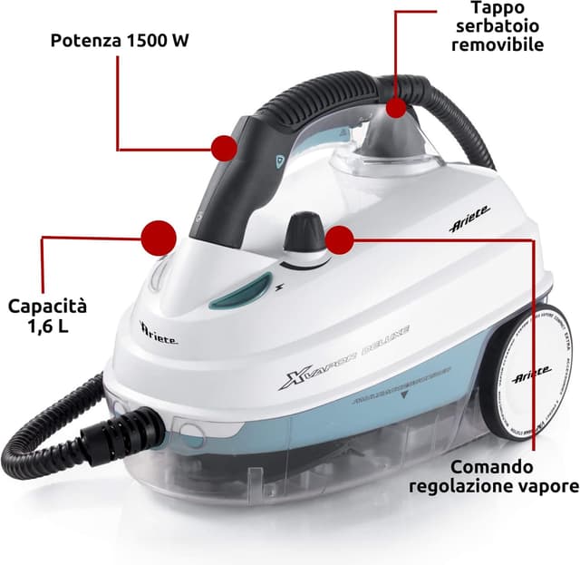 Thumbnail 1 de Ariete 4146 Limpiadora de Vapor 💧 5 Bars, 1500W, 55 min
