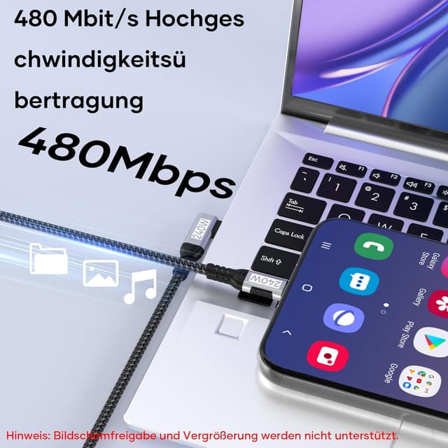 Detalle 1 de woednx USB-C Kabel 5 m 🔌