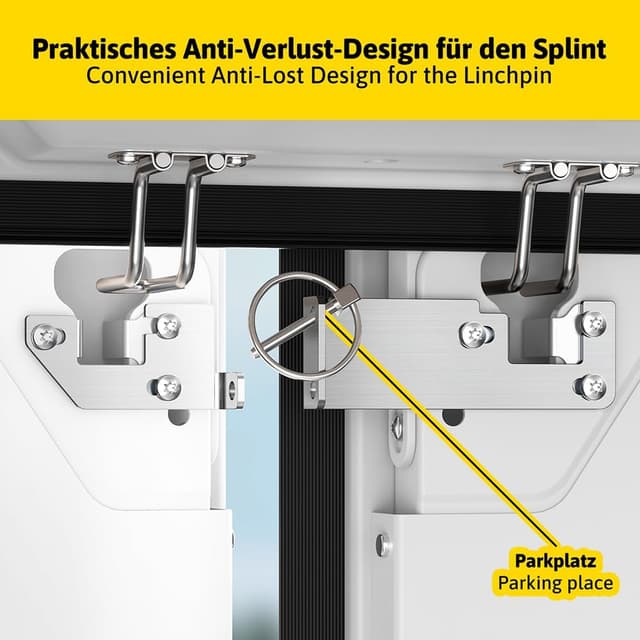 Detalle 2 de Siegvoll Hecktürverriegelung für Fiat Ducato, Jumper & Boxer X250/X290 (ab 2006, H1/H2 Dach) – ohne Bohren