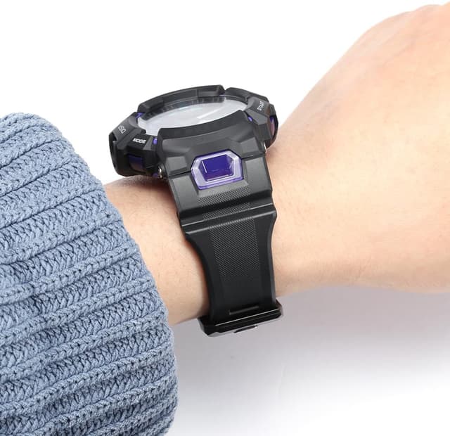 Detalle de Harz-Armband für Casio GBA900 (GBA-900) – wasserdichter Gummi-Ersatzriemen