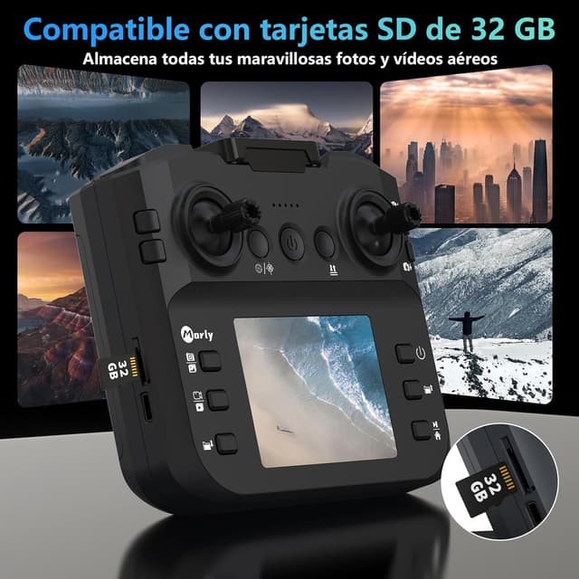 Detalle 2 de Drone avec caméra 4K mini M18LCD (télécommande LCD, 3 vitesses, design pliable)