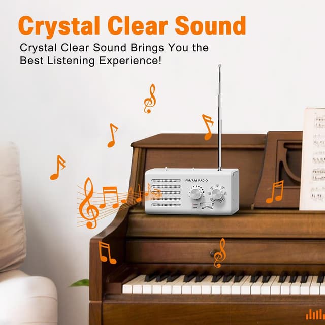 Thumbnail 2 de Radio Transistor AM/FM portátil Blanco