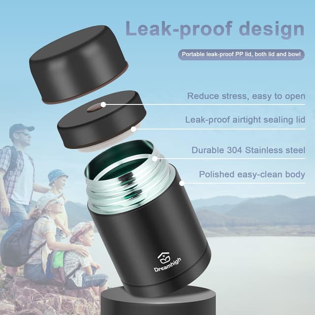 Thumbnail 5 de Dreamhigh Thermal Food Container 800 ml lunchbox 🍱