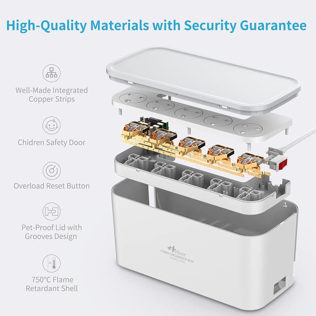 Thumbnail 5 de Hulker 5M Extension Lead 5‑way with 3 USB