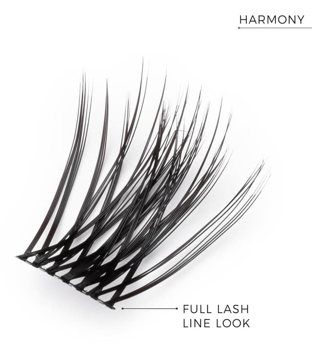 Detalle de Nanolash DIY Wimpern-Cluster „Harmony“ – 36 Stück für Wimpernverlängerung zu Hause