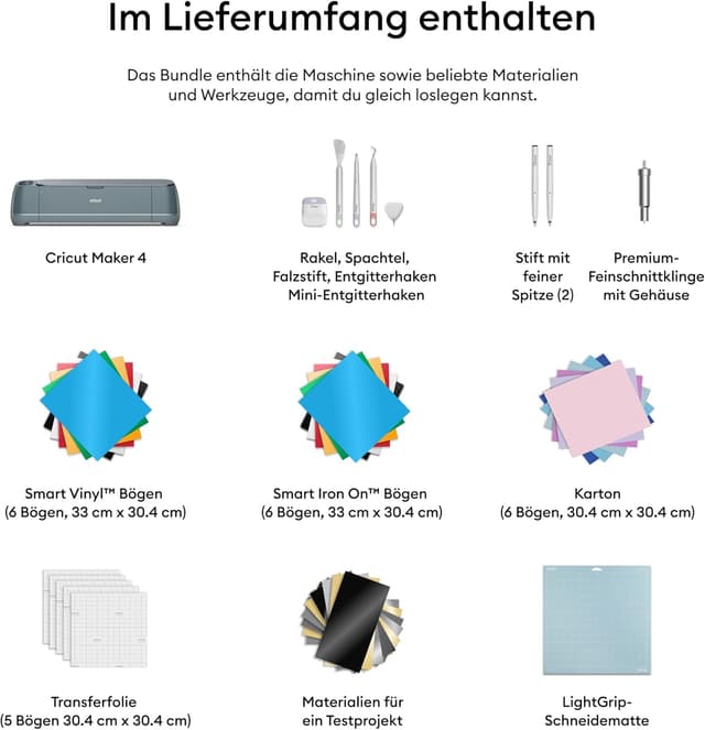 Detalle de Cricut Maker 4 Essentials-Paket Schneideplotter