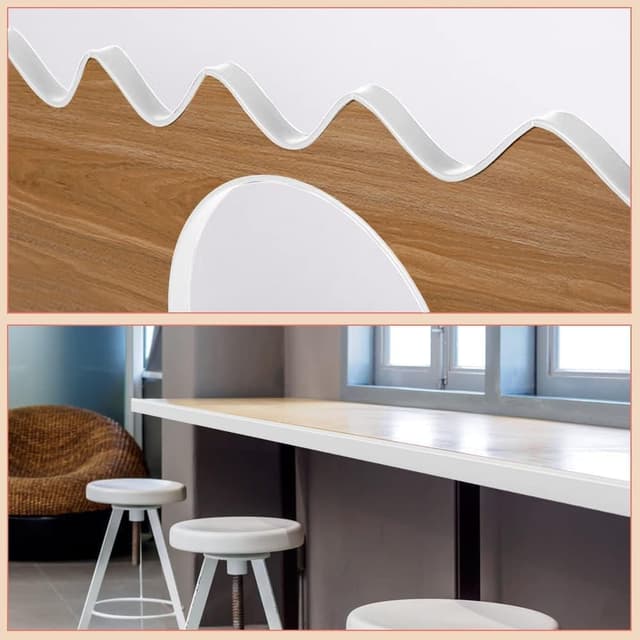 Thumbnail 6 de Flintronic 10m x 18mm U-Shape Flexible Furniture Edge Banding (White) – self-adhesive TPE trim