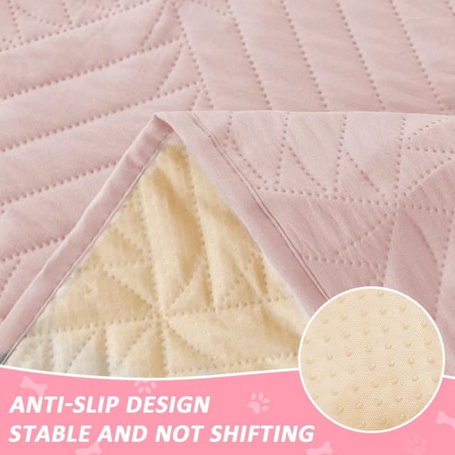 Detalle de DUJUIKE coprimaterasso impermeabile 90×135 cm antiscivolo (rosa)