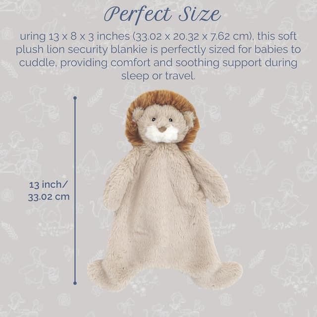 Detalle de MON AMI Leon Lion security blanket (15 in / 38 cm) for newborns, infants and toddlers