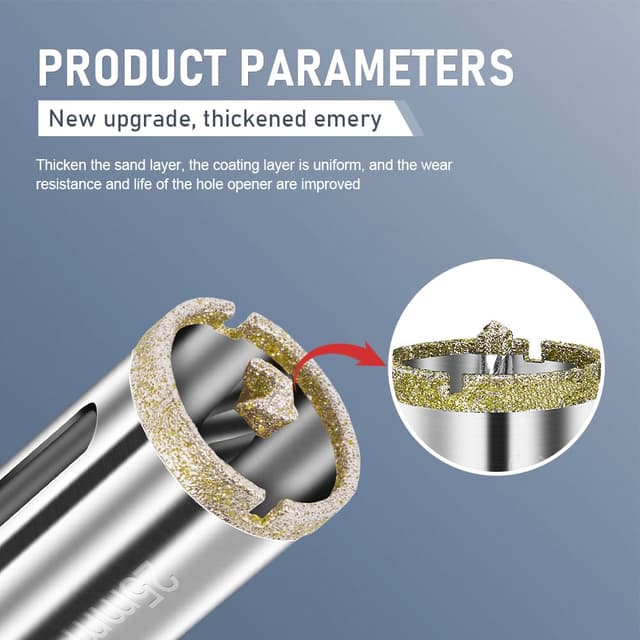 Detalle de Flintronic Diamond Drill Bit 25mm with Center Guide for Glass & Tile