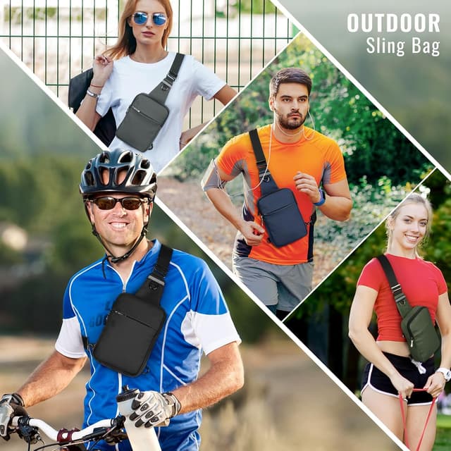 Thumbnail 1 de Tibroni Sling Bag sac à bandoulière homme/femme avec blocage RFID